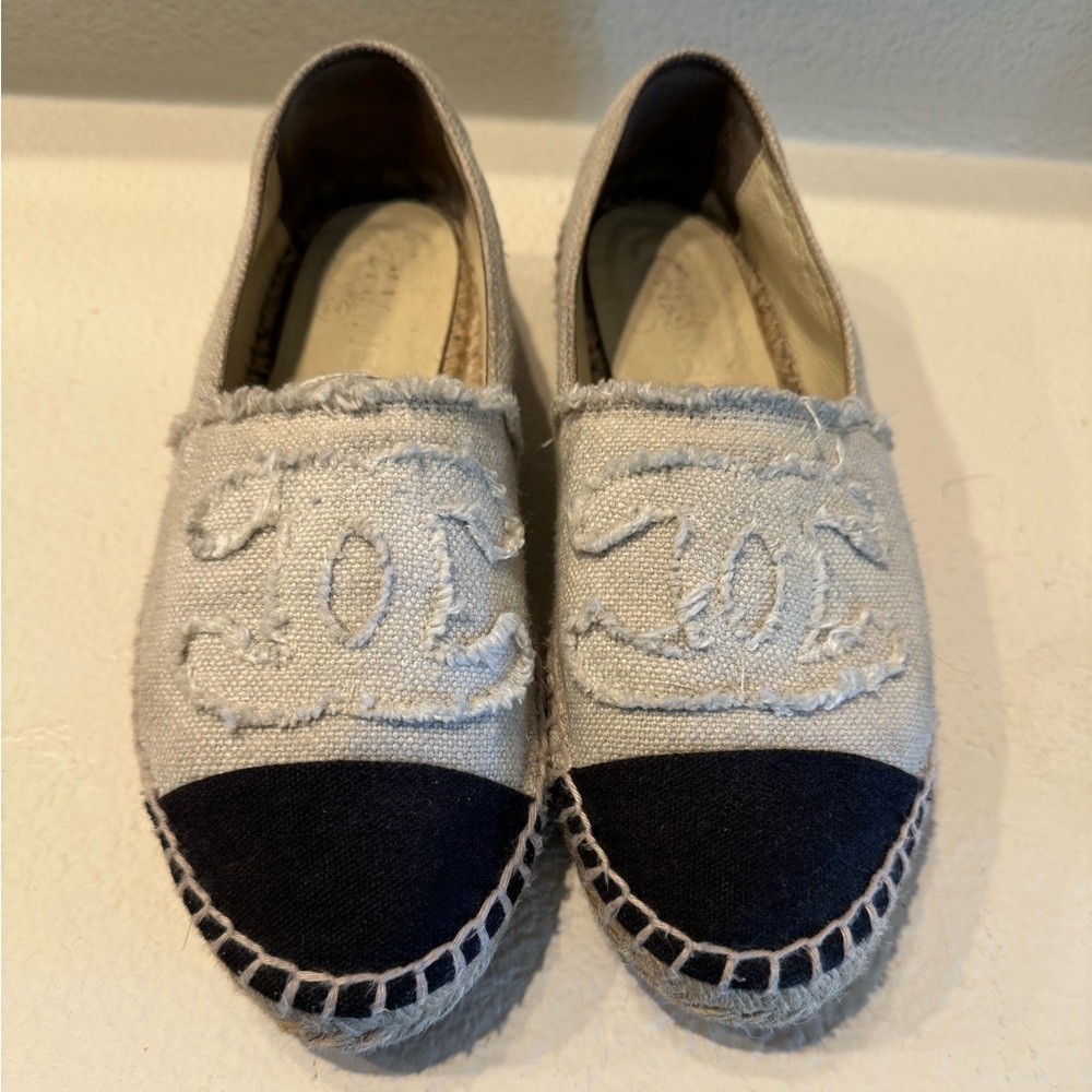 Chanel Espadrilles canvas/black Size 38